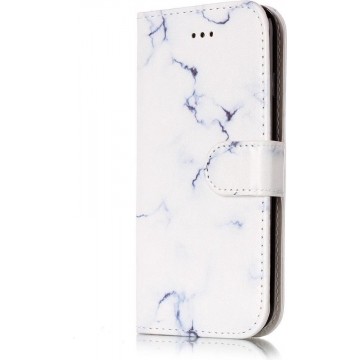 Mobigear Design Wallet Hoesje Marmer Wit Apple iPhone 7 / 8
