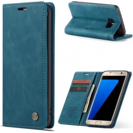 Samsung Galaxy S7 edge Hoesje - CaseMe Book Case - Blauw