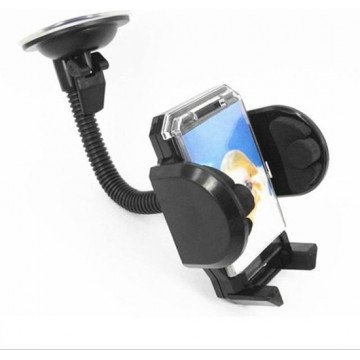 Universele handige Telefoonhouder voor in de auto, kwaliteits-houder, zwart voor vrijwel alle smartphones! Inclusief garantie
