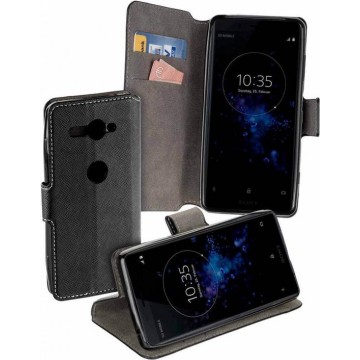 MP case Zwart bookcase style Sony Xperia XZ2 Compact wallet case hoesje