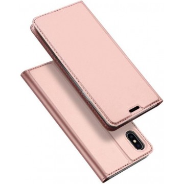 Dux Ducis pro serie slim wallet hoes iPhone XS Max roze / goud
