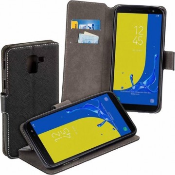 MP case Zwart bookcase Samsung Galaxy J6 wallet case hoesje