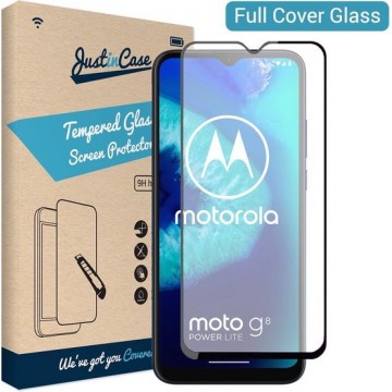 Just in Case Full Cover Tempered Glass Motorola Moto G8 Power Lite Protector - Black