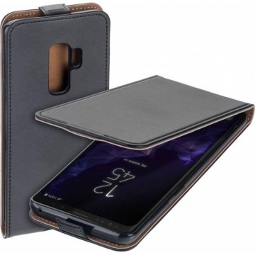 MP case zwart eco lederen flip case Samsung Galaxy S9+(Plus) flip case hoesje