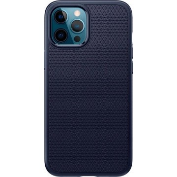 Spigen Liquid Air Backcover iPhone 12 Pro Max hoesje - Donkerblauw