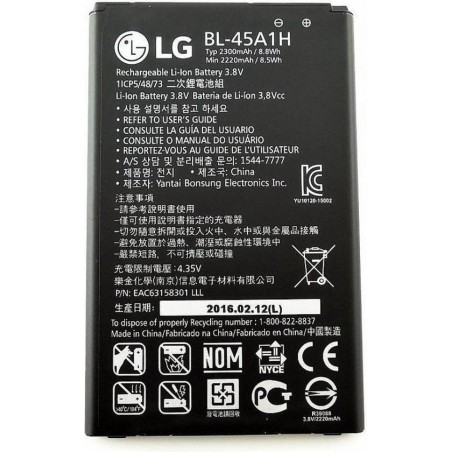 LG accu - vervangt originele batterij - voor LG K10 (2016 editie, K420N)