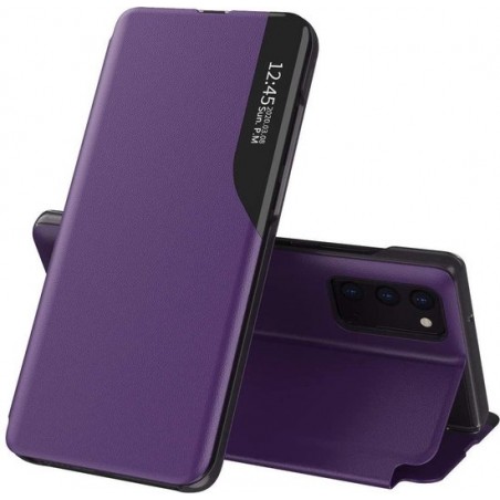 Smart View Window Flip Cover met Magneetsluiting voor Galaxy S20 FE - Violet