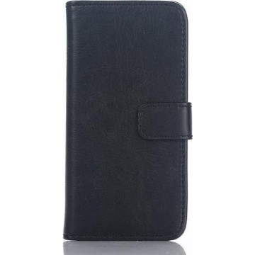 GadgetBay Lederen Wallet iPod Touch 5 6 7 generatie Bookcase hoesje - Zwart