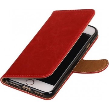 MP Case rood vintage look hoesje voor Apple iPhone 7 / 8 book case