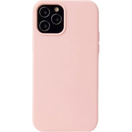 Hoesje voor iPhone 12 & 12 Pro - Silicone Shield Case - Backcover - Perfect voor Val Bescherming - Roze