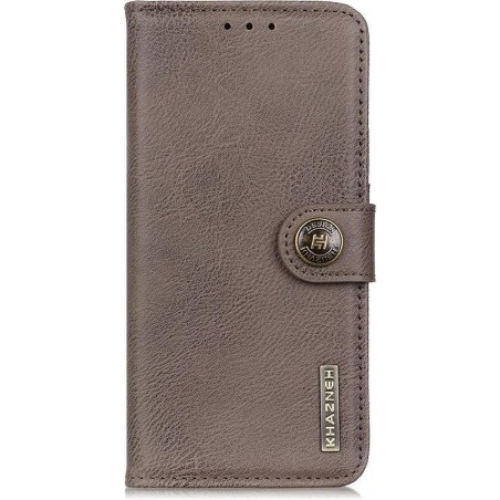 Retro grijs agenda case hoesje Sony Xperia 5 II