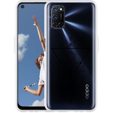 Oppo A52 Hoesje Abstract Moon Black