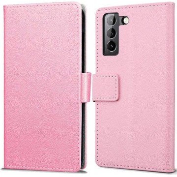 Book Wallet hoesje voor Samsung Galaxy S21 - roze