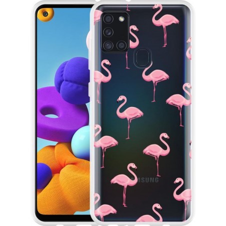 Samsung Galaxy A21s Hoesje Flamingo