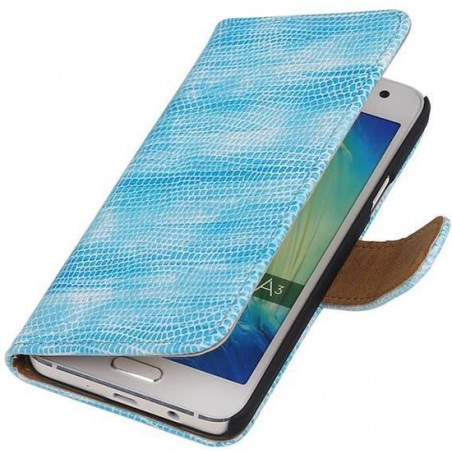 Wicked Narwal | Lizard bookstyle / book case/ wallet case Hoes voor Samsung Galaxy A3 (2016) A310F Turquoise