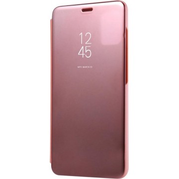 Shop4 - Samsung Galaxy A51 Hoesje - Clear View Case Rosé Goud