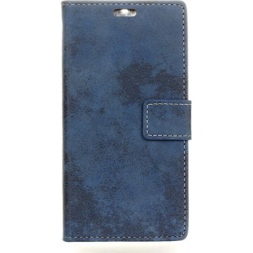 Shop4 - Motorola Moto G5s Plus Hoesje - Wallet Case Vintage Blauw