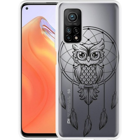 Xiaomi Mi 10T Pro Hoesje Dream Owl Mandala Black