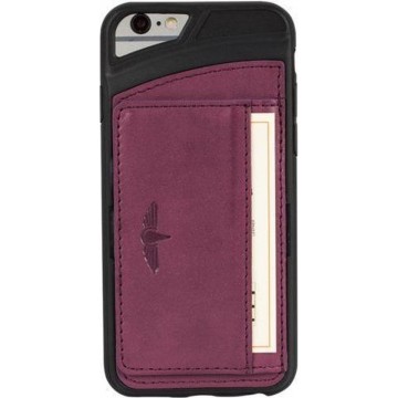 GALATA® Echte Lederen Slim-stand TPU back cover voor iPhone 6 / 6S paars