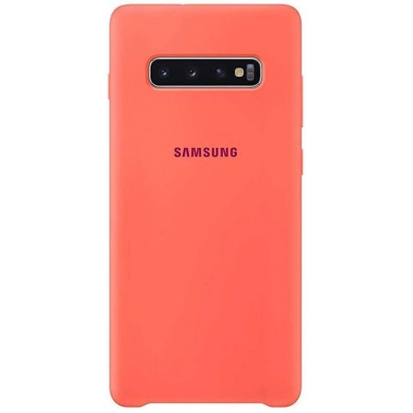 Samsung Silicone Cover- voor Samsung Galaxy S10 Plus - Roze