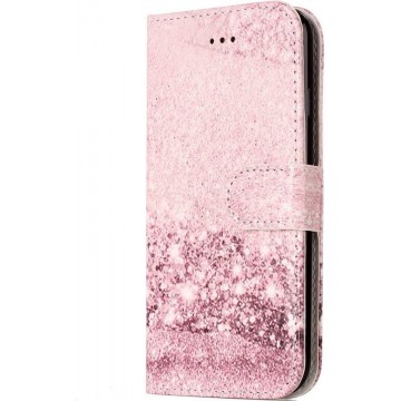 Mobigear Design Wallet Hoesje Rose Goud Apple iPhone 7 / 8