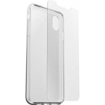 OtterBox Clear Skin voor Apple Iphone Xs Max + Alpha Glass screenprotector - Transparant