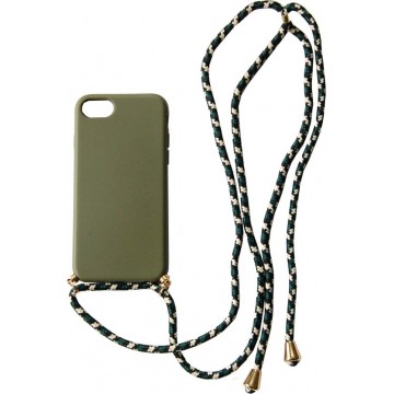 Telefoonhoesje met koord army style iPhone 6/7/8