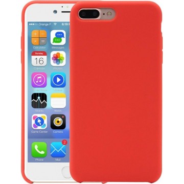 Pure Color vloeibare siliconen hoes voor iPhone 8 Plus & 7 Plus (oranje)