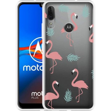 Motorola Moto E6 Plus Hoesje Flamingo Pattern