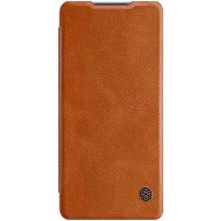 Nillkin - Samsung Galaxy S20 FE Hoesje - Qin Leather Case - Flip Cover - Geschikt voor 2 pasjes - Bruin