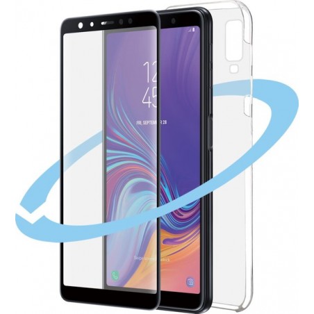 Azuri Samsung A7 (2018) hoesje - 360 graden - Zwart