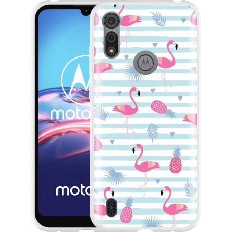 Motorola Moto E6s 2020 Hoesje Flamingo Ananas