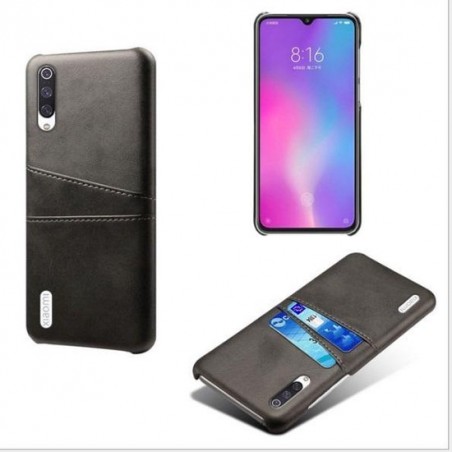 Back Cover met Opbergvakjes + PET Screenprotector voor Xiaomi Mi 9 Lite _ Zwart