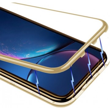 Magnetisch Hoesje voor Apple iPhone Xr Aluminium Metalen Case iCall - Goud