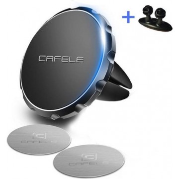 Cafele magnetische houder voor auto luchtrooster en ventilatierooster zwart - inclusief gratis kabel clip