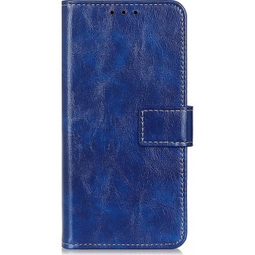 Mobigear Retro Wallet Book Case Blauw Google Pixel 5