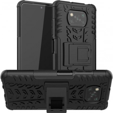 Rugged Hybrid hoesje voor Xiaomi Poco X3 - zwart