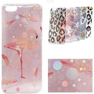 iPhone 6/6S hoesje Bubbly Flamingo - TPU - Back Cover
