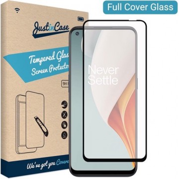 Just in Case Full Cover Tempered Glass voor Oneplus Nord N100 - Zwart