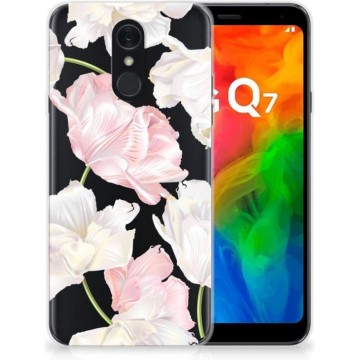 Back Cover LG Q7 TPU Siliconen Hoesje Lovely Flowers