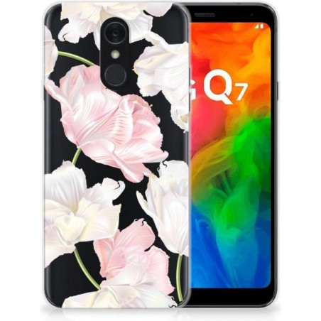 Back Cover LG Q7 TPU Siliconen Hoesje Lovely Flowers