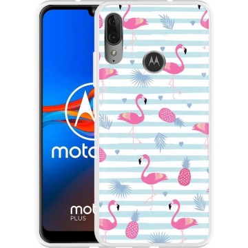 Motorola Moto E6 Plus Hoesje Flamingo Ananas