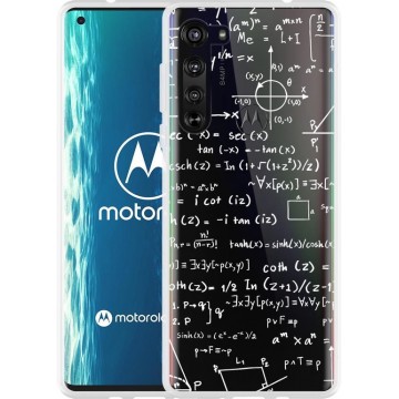 Motorola Edge Hoesje Wiskunde wit