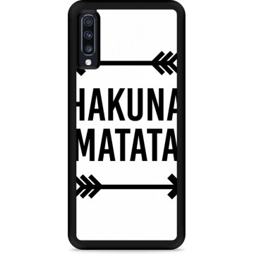 Galaxy A70 Hardcase hoesje Hakuna Matata black