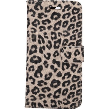 Mobigear Wallet Book Case Leopard Yellow iPhone 7 Plus / 8 Plus