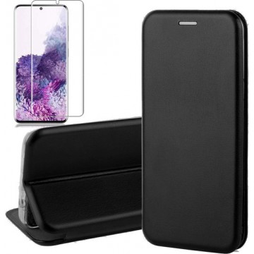 Samsung S20 Hoesje en Samsung S20 Screenprotector - Samsung Galaxy S20 Hoesje Book Case Wallet + Screenprotector - Zwart