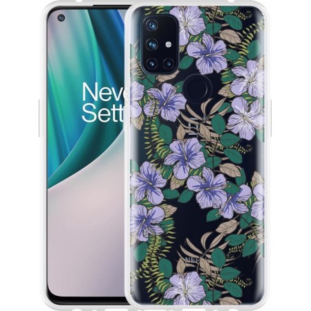 Oneplus Nord N10 Hoesje Purple Flowers