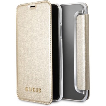 Guess clear booklet case - goud - for Apple iPhone X