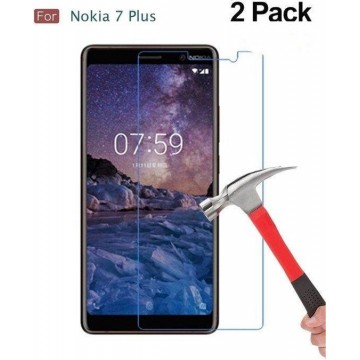 2 Pack - Nokia 7+ (Plus) Glazen Tempered Glass / Beschermglas Screenprotector