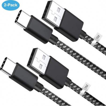 Tecknet USB C kabel | 2x 1 meter kabel | 2 Stuks